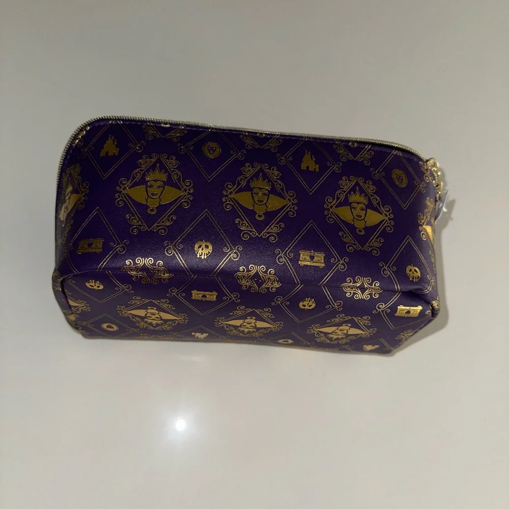 Bath & Body Works x Disney Villains Evil Queen purple gold cosmetic makeup bag